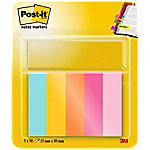 Post-It Notes Markers Indexen Blauw, geel, oranje, roze 5 blokken van 50 vel