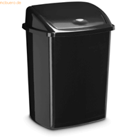 CEP Abfallbehälter mit Kippdeckel 50L schwarz