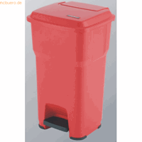 Vileda Abfallbehälter Hera mit Pedal 60l rot