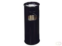 Durable Waste basket metal with ashtray round