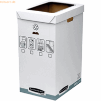 Bankers Box 5 x  Recycling-Behälter BxHxT 30x60x50cm Karton weiß