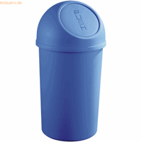 Helit Abfallbehälter 45l Kunststoff mit Push-Deckel blau