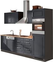 HELD MÖBEL Küchenzeile »Stockholm«, mit E-Geräten, Breite 280 cm, mit hochwertigen MDF Fronten im Landhaus-Stil