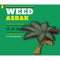 GerichteKeuze Asbak voor buiten en binnen vorm weed blad - wiet accesoires rastafari decoratie sigaretten asbak 9 cm hoogte | 