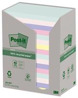 Post-it Haftnotizen Recycling, 127 x 76 mm, 4-farbig