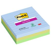 Post-It Sticky Notes Oasis 101 x 101 mm Kleurenassortiment 90 Vellen Pak van 3