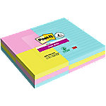 Post-It Super Sticky Notes Cosmic Kleurencollectie 90 Vellen Voordeelpak: 3 blokken 101 x 152 mm + 6 blokken 76 x 76 mm GRATIS