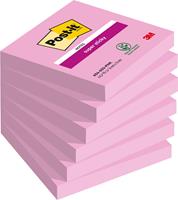 Post-it Super Sticky notes, 90 vel, ft 76 x 76 mm, pak van 6 blokken, roze (tropical pink)