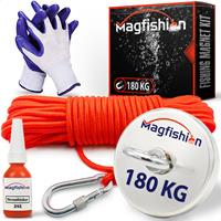 Magfishion Magneetvissen Set - 180 Kg - Vismagneet - 20 Meter Lang Touw agneetvissen Starterspakket agneet Vissen