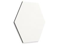 Chameleon Design-Whiteboard, Stahlblech, emailliert - sechseckig, Ø 1180 mm, weiß