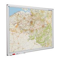 Smit Visual Landkaart bord Softline profiel 8mm, België PC  1000x1300mm