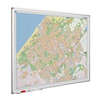 Smit Visual Landkaart bord Softline profiel 8mm, Den Haag  1000x1300mm