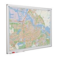Smit Visual Landkaart bord Softline profiel 8mm, Amsterdam  1000x1300mm