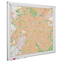 Smit Visual Landkaart bord Softline profiel 8mm, Brussel  1100x1100mm