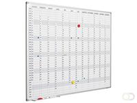 Smit Visual Planbord Softline profiel 8mm, Verticaal jaar, DU incl. maand-/dagen-/cijferstroken