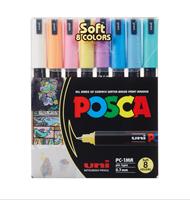 POSCA marker sæt Soft Colors PC-1MR 8 ass.
