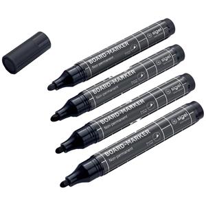 4 SIGEL Whiteboard- und Flipchart-Marker schwarz 2,0 - 3,0 mm