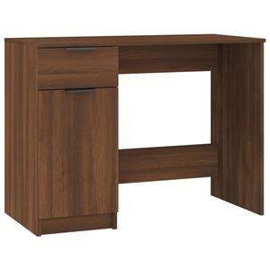 VidaXL Bureau 100x50x75 Cm Bewerkt Hout Bruineikenkleurig