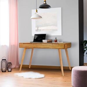 Home affaire Schreibtisch "Albert", aus massivem Eichenholz, mit vielen Stauraummöglichkeiten, Breite 110 cm