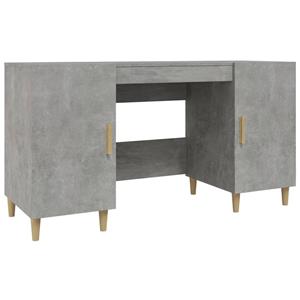 VidaXL Bureau 140x50x75 Cm Bewerkt Hout Betongrijs