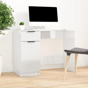 Schreibtisch Hochglanz-Weiß 100x50x75 cm Holzwerkstoff vidaXL - Weiß