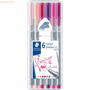 Staedtler Fineliner triplus flamingo 6pcs box