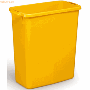 Durable 6 x  Abfallbehälter Durabin 60 PP rechteckig 60l gelb