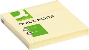 Q-CONNECT Quick Notes, ft 76 x 76 mm, 100 vel, geel