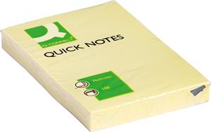 Q-CONNECT Quick Notes, ft 51 x 76 mm, 100 vel, geel