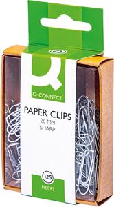 Q-CONNECT papierklemmen, 26 mm, doos van 125 stuks, ophangbaar