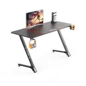 En.casa Gaming Tisch Oakland Computertisch bis max. 80 kg Stahlgestell Schwarz in verschiedenen Größen schwarz