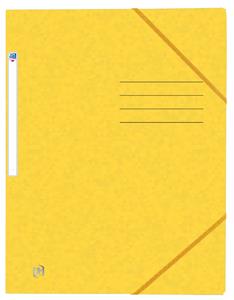 HAMELIN Oxford Top File + A4 Eckspanner mit Gummizugverschluss ohne Einschlagklappen gelb