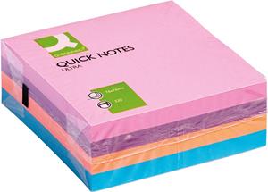 Q-CONNECT Quick Notes, ft 76 x 76 mm, 320 vel, geassorteerde kleuren