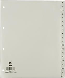 (1.75 EUR / StÃ¼ck) Q-CONNECT Kunststoffregister KF01844 A-Z A4+ 0,12mm graue Taben 20-teilig