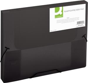 Q-CONNECT elastobox, met elastieken, A4, rug 25 mm, zwart