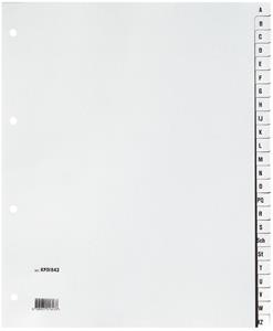 (2.20 EUR / StÃ¼ck) Q-CONNECT Kunststoffregister KF01843 A-Z A4+ 0,12mm graue Taben 24-teilig