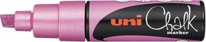 Uni-ball krijtmarker PWE-8K, beitel punt large 8 mm, roze metallic