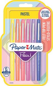 6 Fineliners Paper Mate Flair Pastel