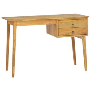 Bonnevie - Computertisch,Schreibtisch mit 2 Schubladen 110x52x75 cm Massivholz Teak vidaXL