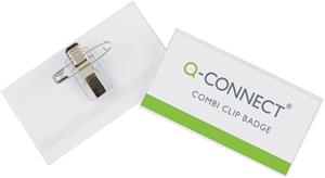 Q-CONNECT badge met combiklem 75 x 40 mm