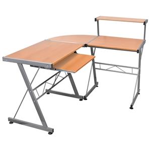 Bonnevie - Eck-Computertisch,Schreibtisch Braun 132x112x99 cm Holzwerkstoff vidaXL