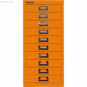 Bisley Schubladenschrank Basis A4 10 Schübe orange
