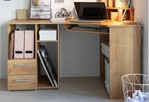 Vogl Möbelfabrik Schreibtisch Sam, Breite 137 cm, mit Tastaturauszug und Towerfach