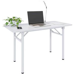 CLP Schreibtisch »Schreibtisch Lewisville«, Klappbarer Computertisch aus Holz und Metall weiß