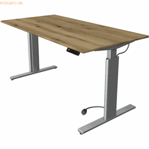 Kerkmann Sitz-/Stehtisch Move 3 BxTxH 160x80x72-120cm silber/eiche