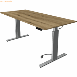 Kerkmann Sitz-/Stehtisch Move 3 BxTxH 180x80x72-120cm silber/eiche