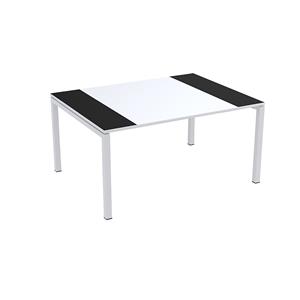 Paperflow easyDesk conferentietafel, h x b x d = 750 x 1500 x 1160 mm, wit/zwart