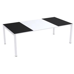 Paperflow easyDesk conferentietafel, h x b x d = 750 x 2200 x 1140 mm, wit/zwart