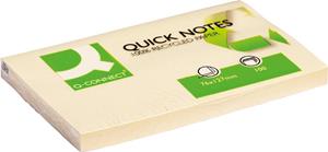 Q-CONNECT Quick Notes Recycled, ft 76 x 127 mm, 100 vel, geel