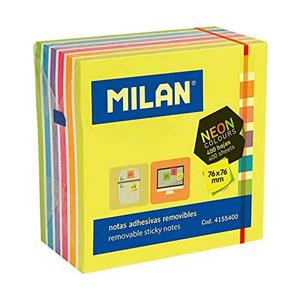 Schein Notizblock Milan Neon Selbstklebend Gelb (7,6 X 7,6 Cm)